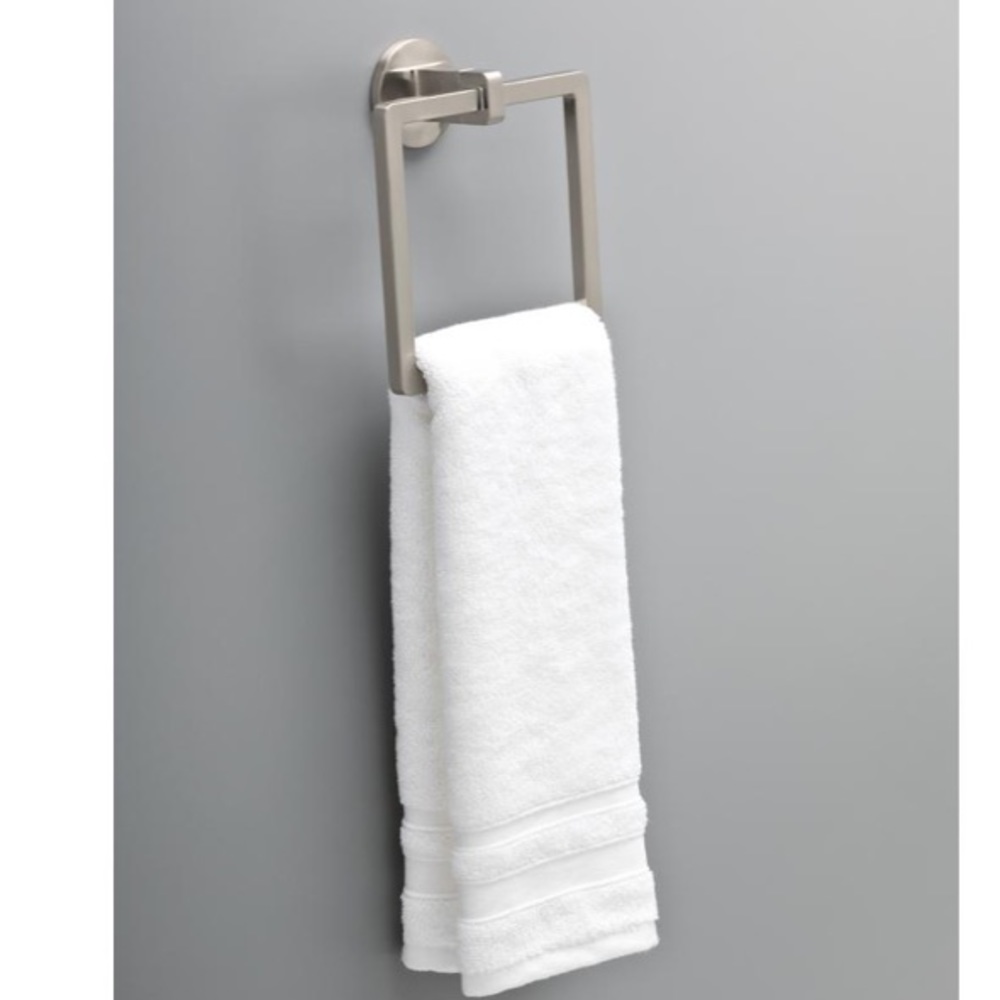 Mandolin Towel Ring in Brushed Nickel